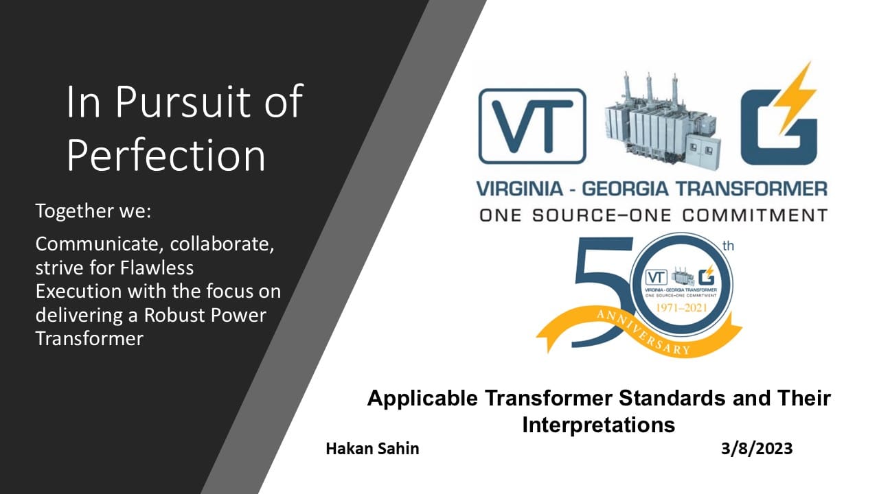 Transformer Standards and Interpretations Webinar